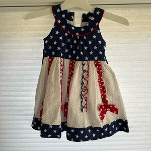 Starry Navy and Red Kids Dress